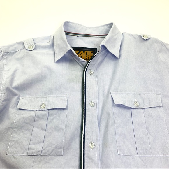 Zanerobe Australia Button Front Shirt Blue Large - Picture 3 of 15